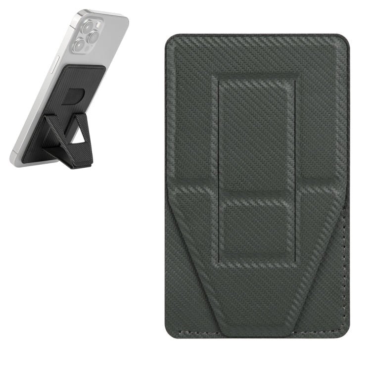 Mutural Universal Dark Green PU + Magnet Phone Holder with Card Slot for Phones Over 5.8 inches