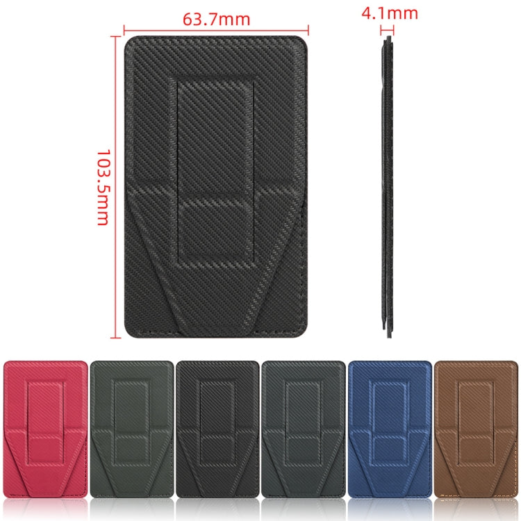 Mutural Universal PU + Magnet Phone Holder with Card Slot for Mobile Phones Above 5.8 inch (Red)