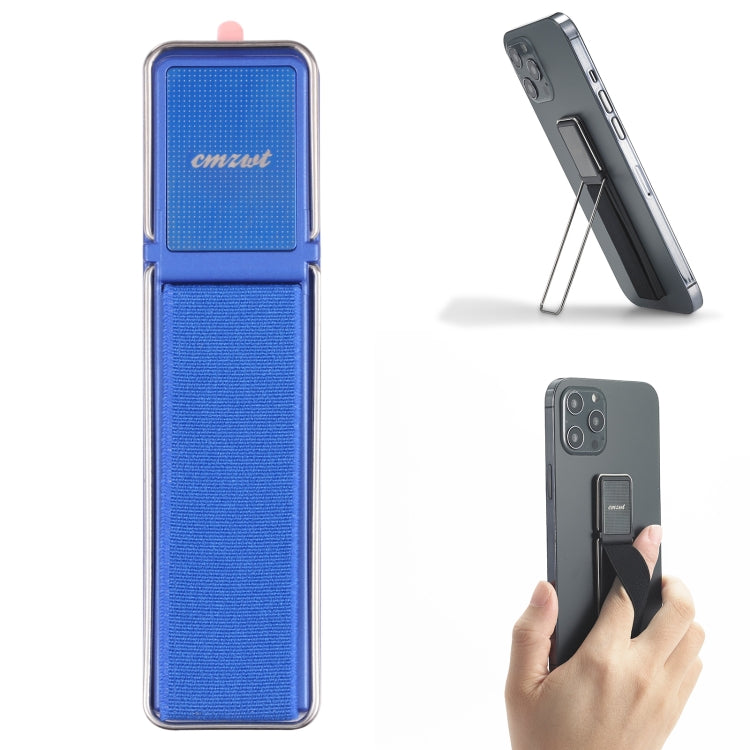 Adjustable Magnetic Mobile Phone Holder with Grip - Blue
