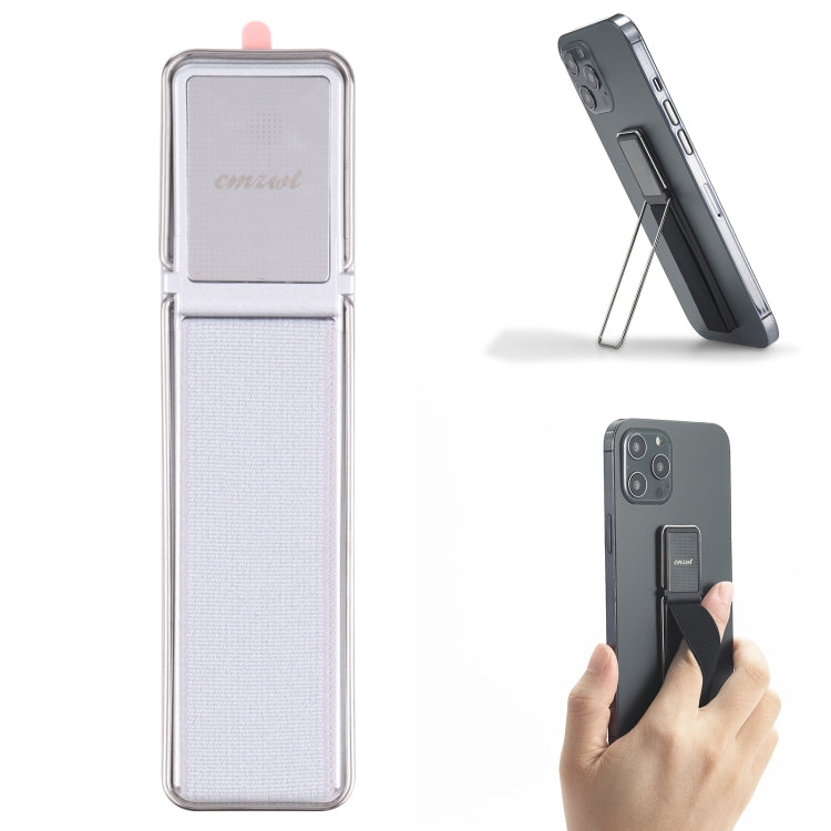Adjustable Magnetic Mobile Phone Holder with Foldable Grip - Silver