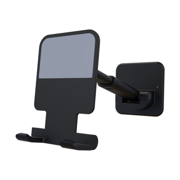 Foldable Lift Mobile Phone Bracket for Wall - Black