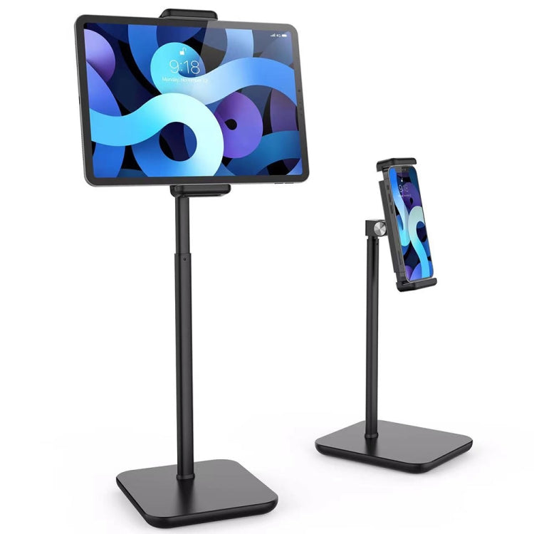Liftable 360-Degree Rotatable Mobile Phone and Tablet Holder (Black)