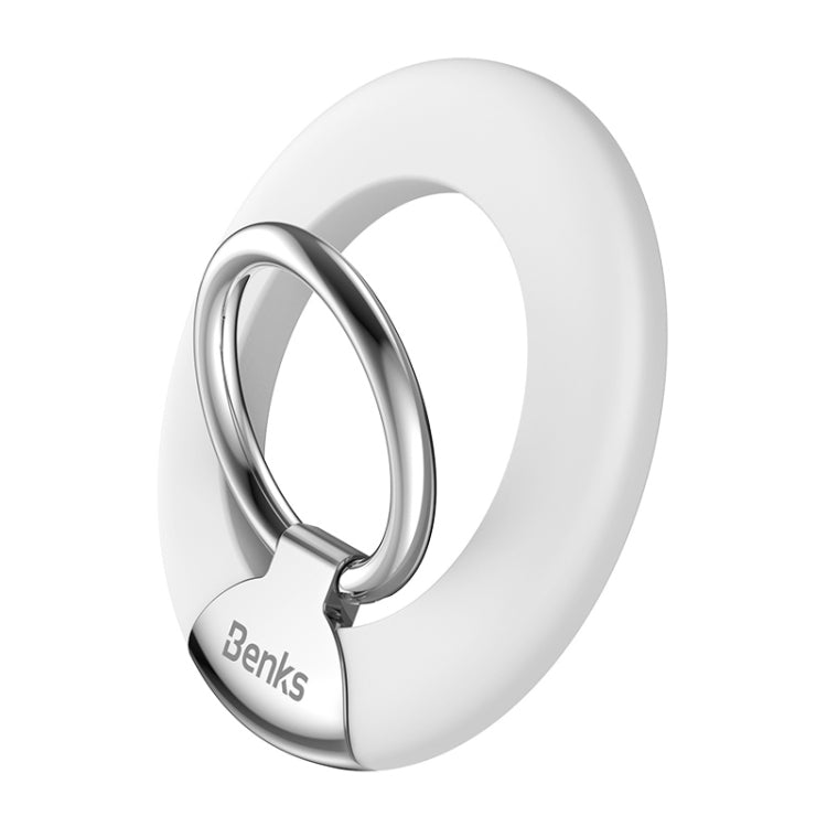 Benks L42 White Liquid Silicone Magnetic Ring Holder for Mobile Phones