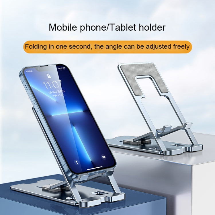 LK022 Portable Foldable Desktop Phone Holder - Silver