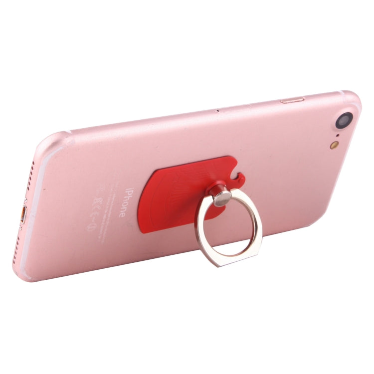 Cmzact CPS-2in1 Eagle Shape Magnetic Phone Ring Stent Car Hook Mount (Red)