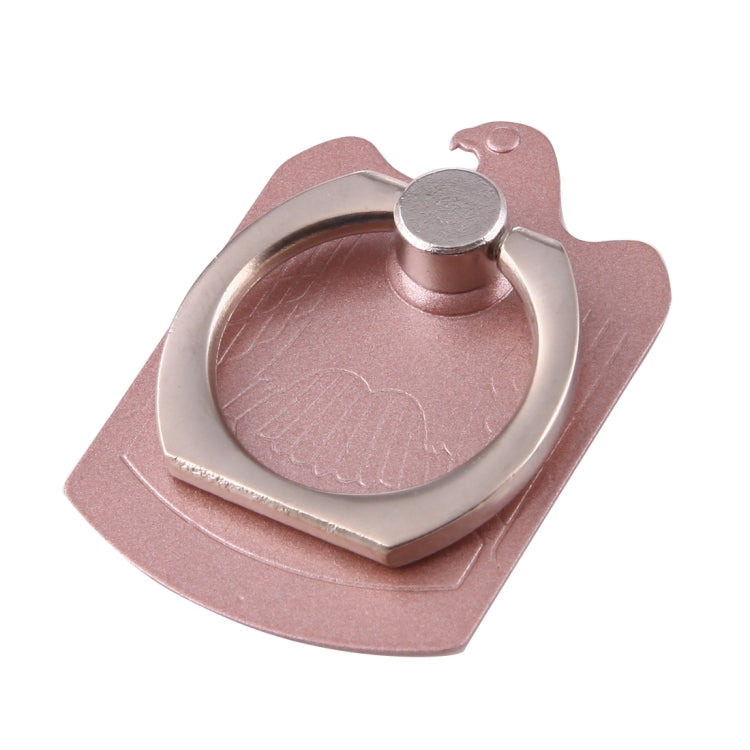 Eagle Shape 360 Degrees Rotation Magnetic Phone Ring Stent Car Hook Mount (Rose Gold)