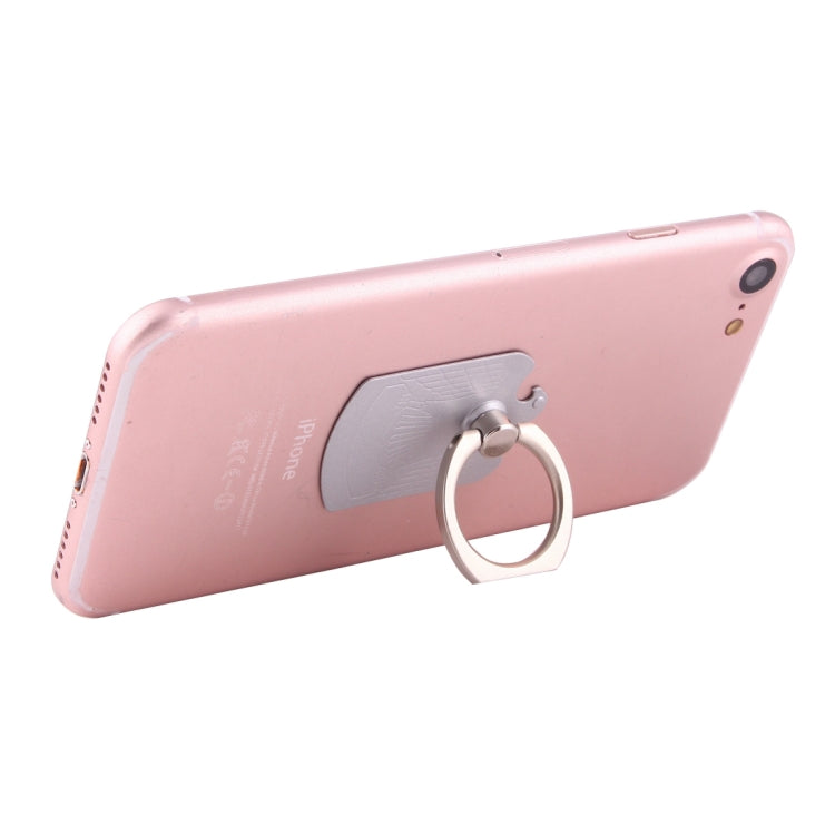 Eagle Shape 360 Degrees Rotation Magnetic Phone Ring Stent Car Hook Mount (Silver)