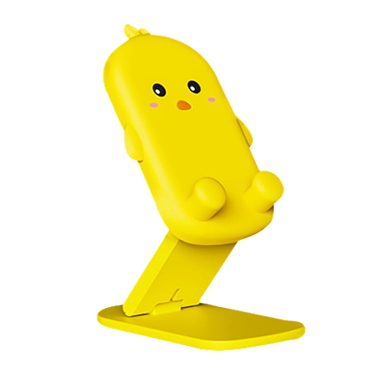 DK-XX-111 Cartoon Animal Retractable Phone Lazy Bracket Foldable Desktop Holder (Yellow)