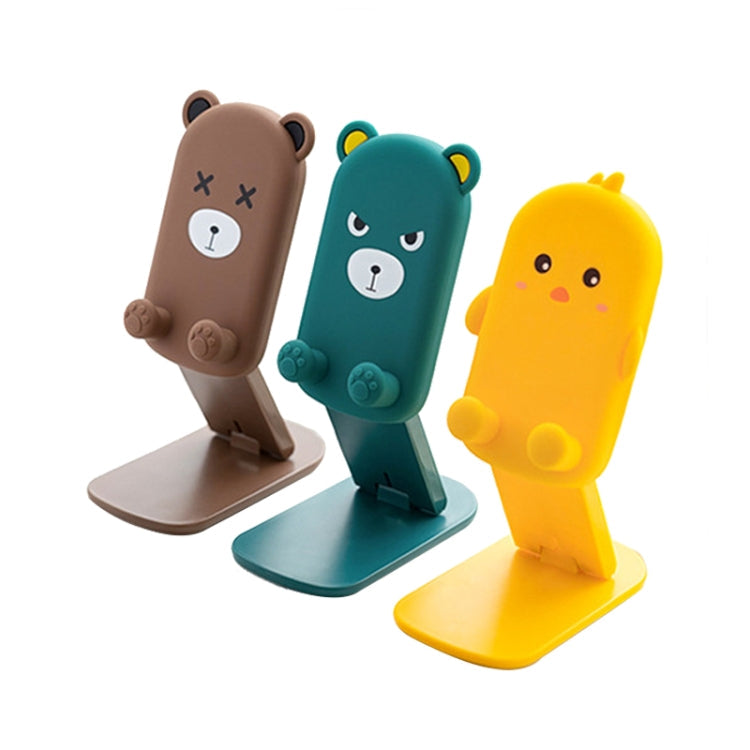 DK-XX-111 Cartoon Animal Retractable Phone Lazy Bracket Foldable Desktop Holder (Yellow)