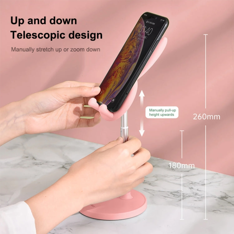 Retractable Rabbit Phone Holder Stand (Green)