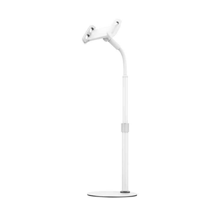 Adjustable Rotating Selfie Phone and Tablet Stand with Retractable Design (White)