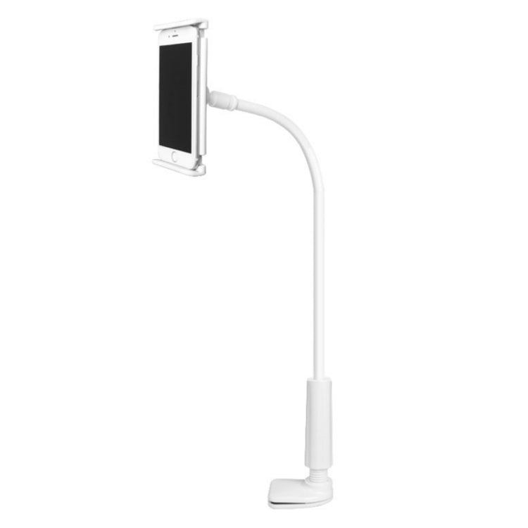 Lazy Bracket Mobile Phone / Tablet Desktop Bracket with Bilateral Pull Chuck (White)