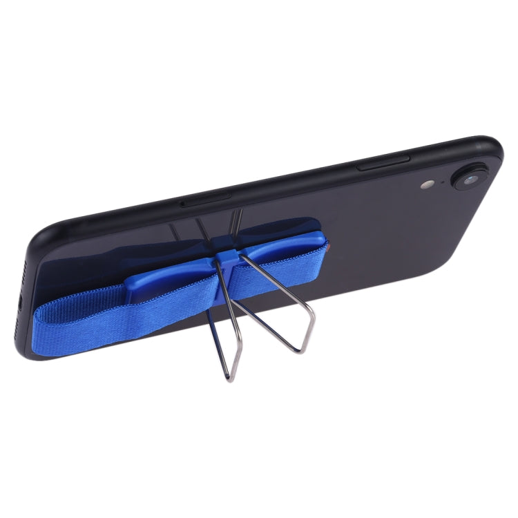 Universal Phone Grip Loop & Stand Holder (Dark Blue) with Sturdy Nylon and Metal Construction