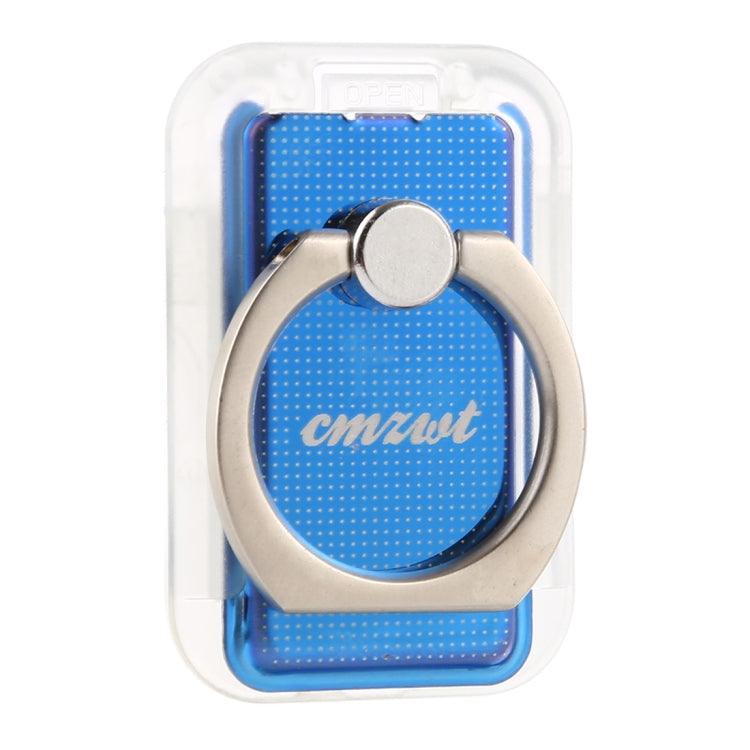 Blue 360 Degree Rotating Magnetic Ring Phone Holder with Wireless Charging Support