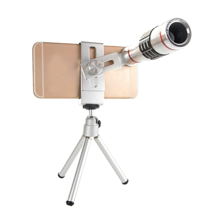 18X Mobile Phone Telescope with Tripod and Clip (Silver)