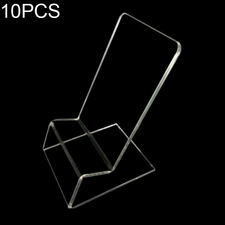 Acrylic Mobile Phone Display Stand Holder Set of 10 (Transparent)