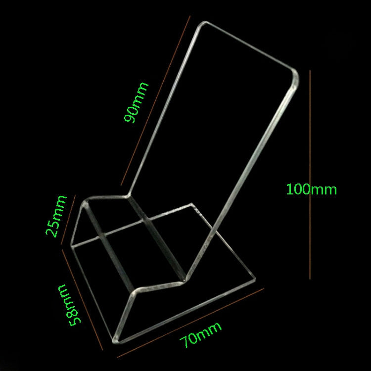 Acrylic Mobile Phone Display Stand Holder Set of 10 (Transparent)