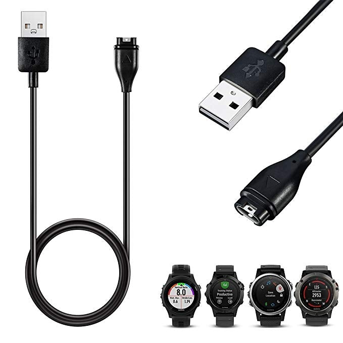 Garmin Fenix 5 / 5x /5s, Vivoactive 3, Forerunner 935 USB Cable (Black)