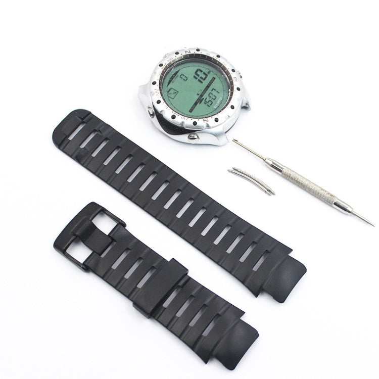 SUUNTO X-LANDER Metal Buckle Silicone Watch Band (Black)
