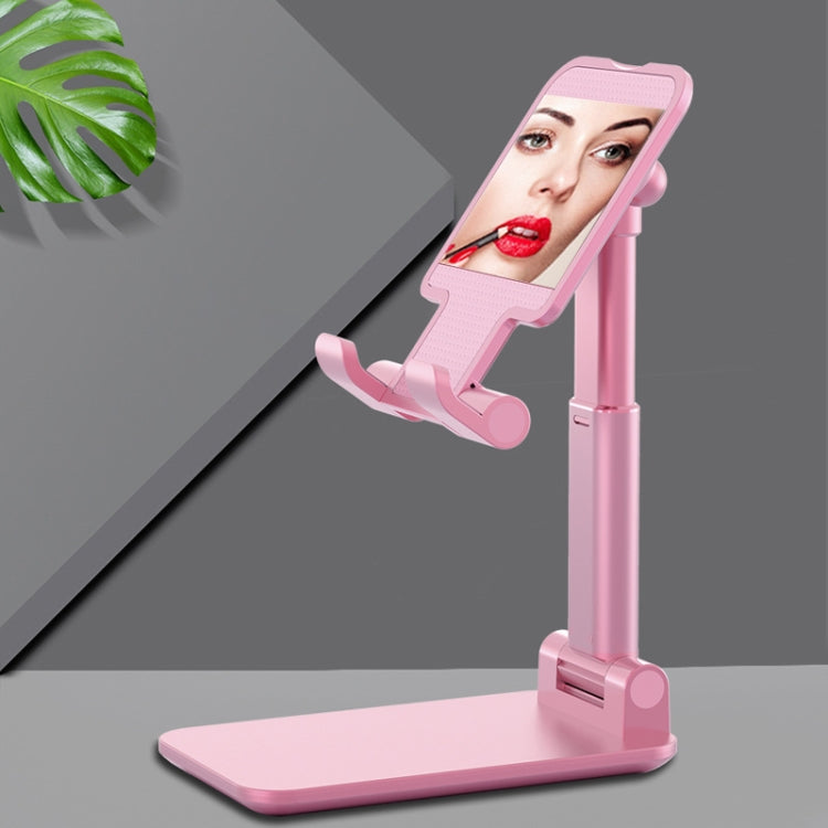 Pink CH002 Universal Portable Foldable Mobile Phone Tablet Holder with Mirror
