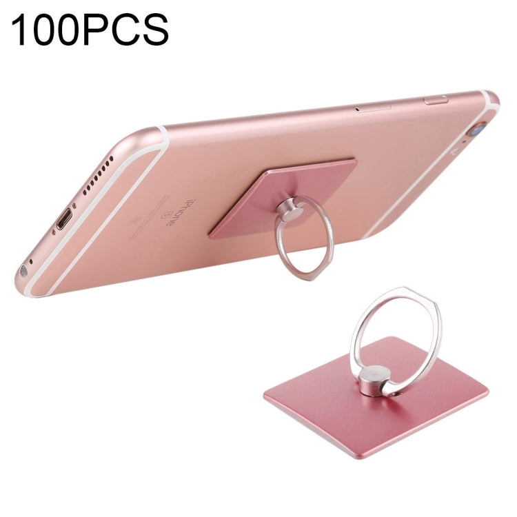 100 PCS Rose Gold Universal Finger Ring Mobile Phone Holder Stand
