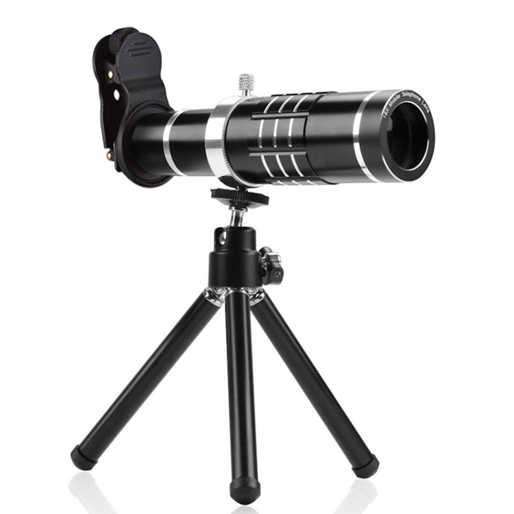 18X Zoom Telescope Telephoto Camera Lens with Tripod for Smartphones (Black)