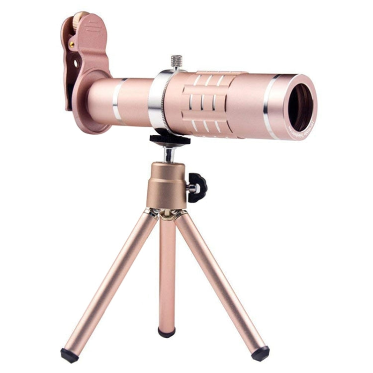18X Zoom Telescope Telephoto Camera Lens Kit for Smartphones - Rose Gold