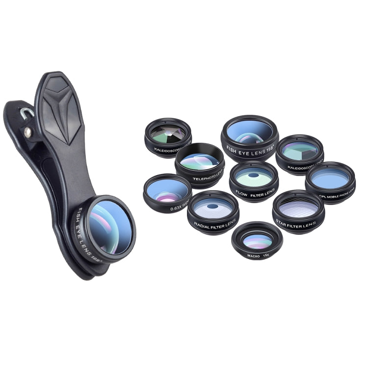 APEXEL APL-DG10 10-in-1 Lens Kit for Smartphones