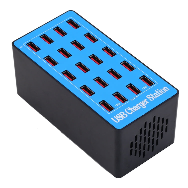 WLX-A5 90W 20-Port USB Charger Station with Smart Charging and LED Power Indicator
