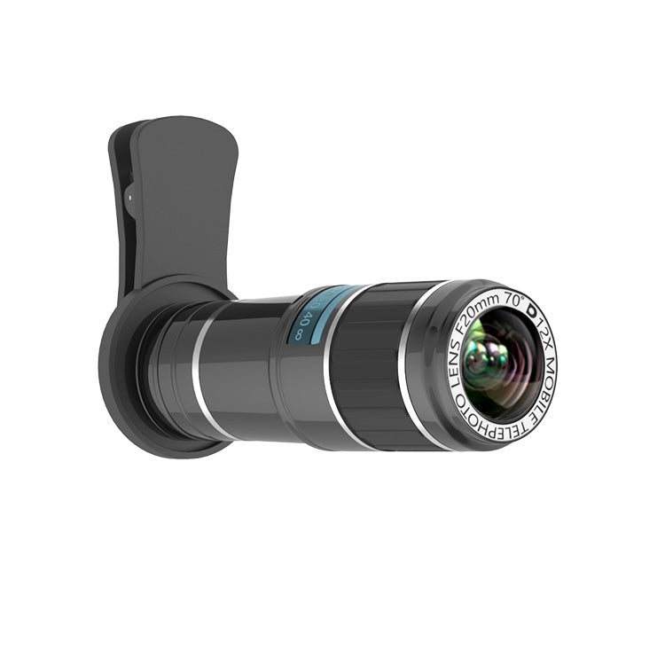 12X Zoom Universal Mobile Phone Telescope Lens with Clip