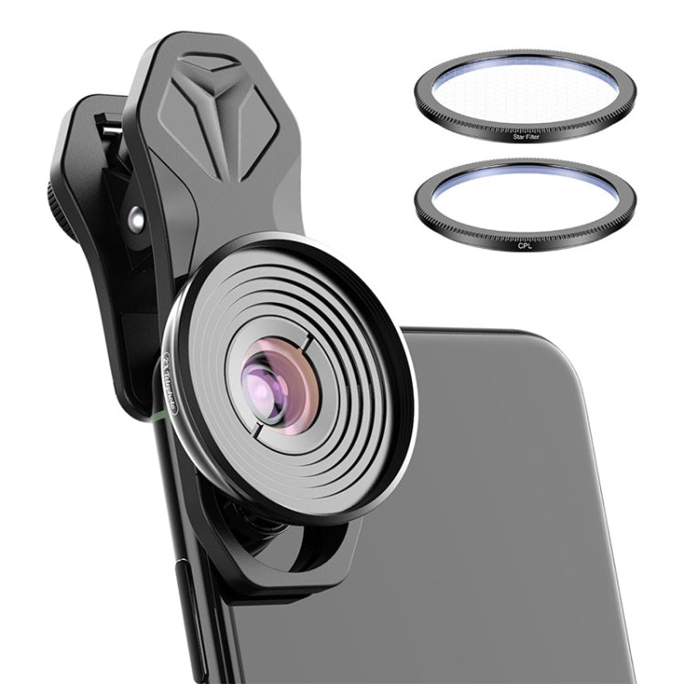 APEXEL APL-HB10X Macro Lens Telephoto Clip Set with Filters and Adapter