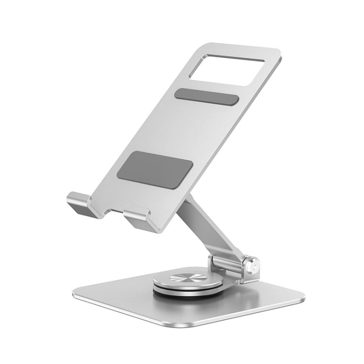 R-JUST HZ24 Silver Grey Aluminum Alloy Folding Mobile Phone and Tablet Holder