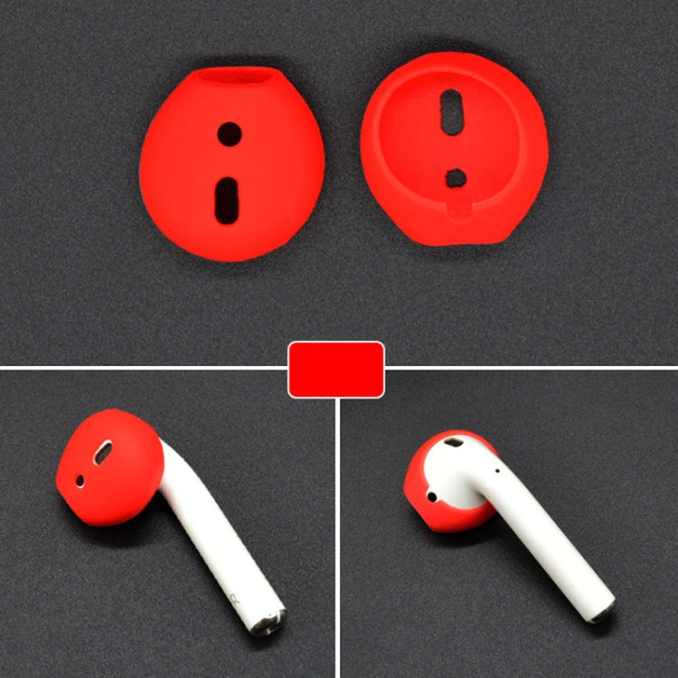 Silicone Earphone Ear Caps for Apple AirPods / EarPods - Red, Pack of 2