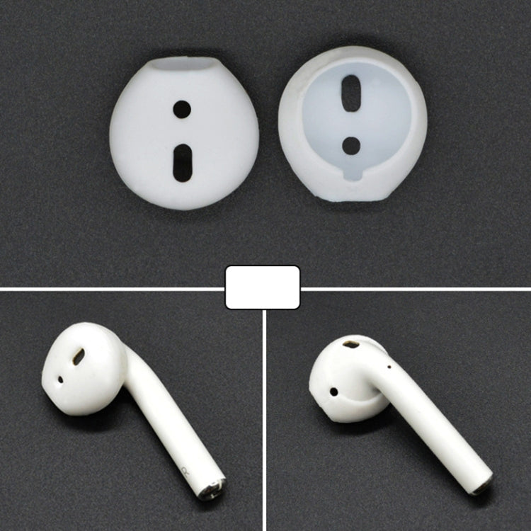 2-Piece White Silicone Ear Caps for Apple AirPods / EarPods