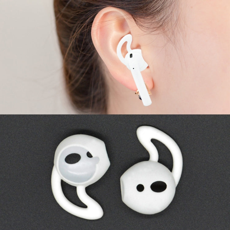 Sporty White Silicone Ear Caps for Apple AirPods with Sweat Prevention
