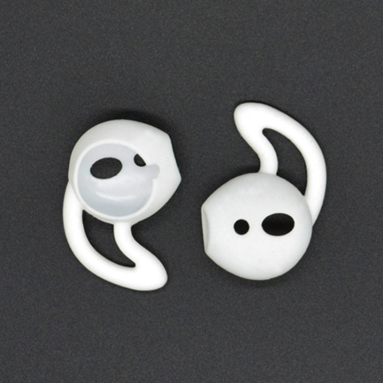Sporty White Silicone Ear Caps for Apple AirPods with Sweat Prevention