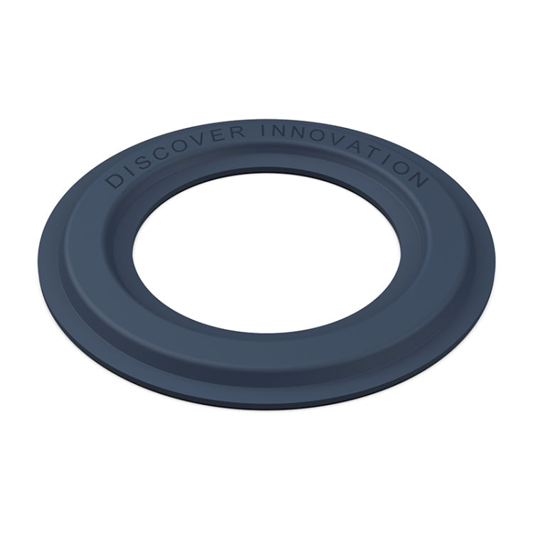 Blue Magnetic PU Leather Phone Sticker with Ring Magnet