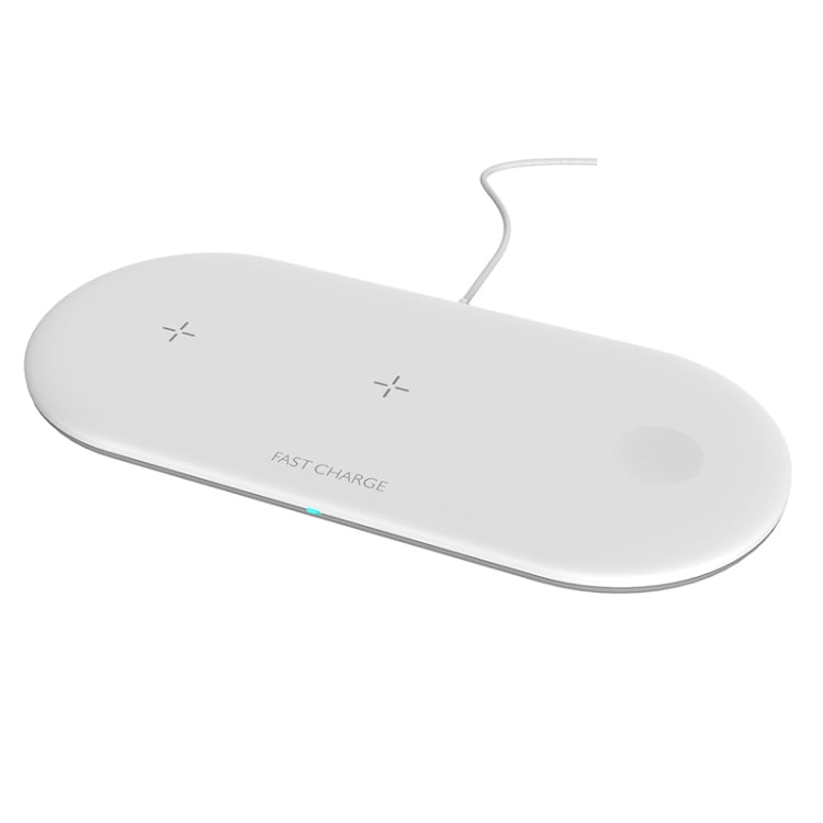 OJD-48 3 in 1 Quick Wireless Charger for iPhone, Apple Watch, AirPods in White