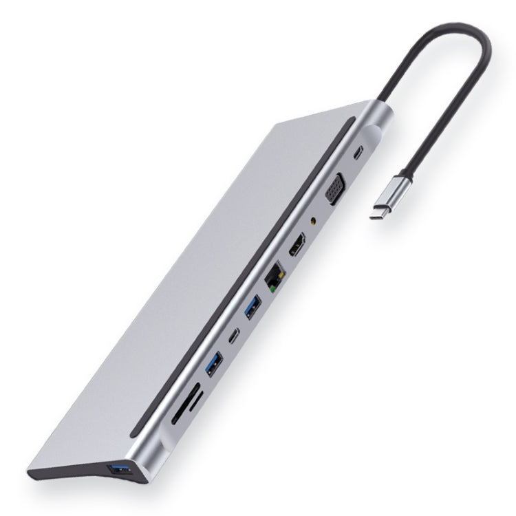 Versatile 11-in-1 Type-C HUB Adapter with Rapid Data Transfer and 87W PD