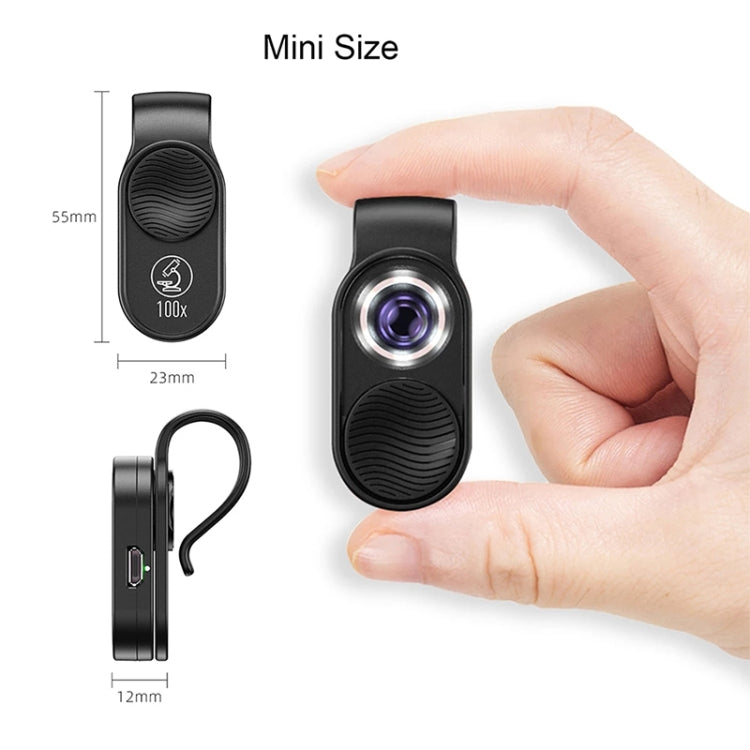100X Smartphone Microscope with LED Light - APEXEL APL-MS001