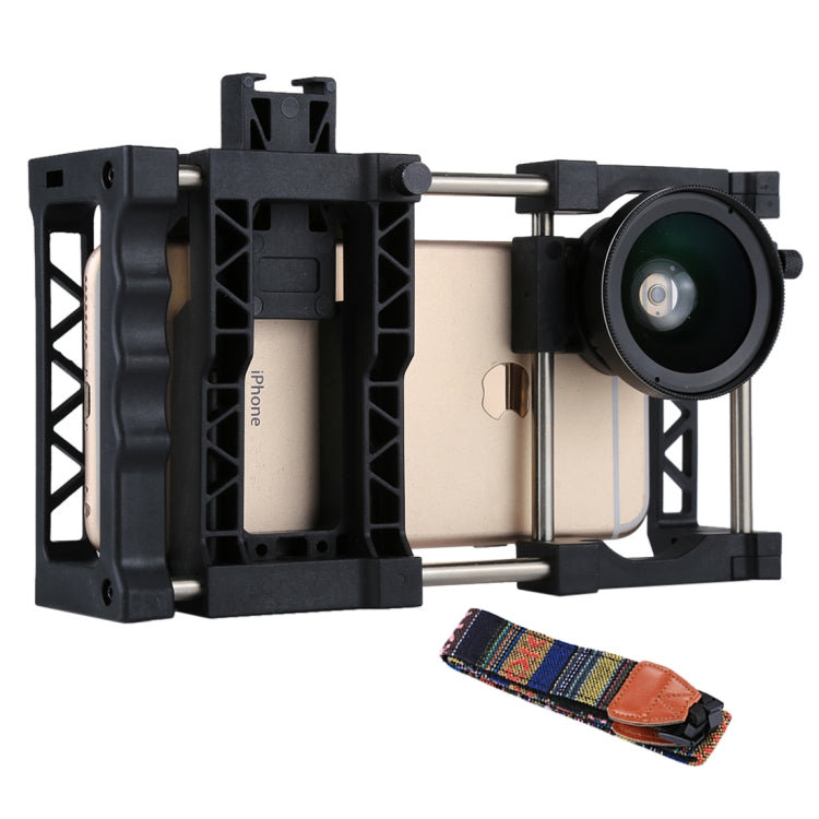 PAPHOTO Mobile Phone Cage with Wide Angle and Macro Lens Kit