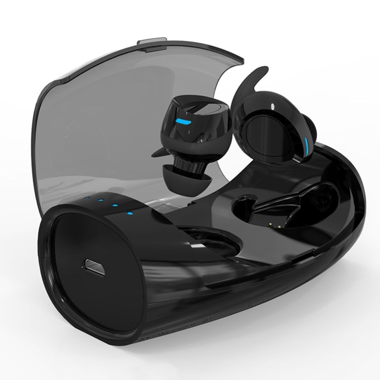 Universe Sweat-Proof Wireless Earbuds with Charging Case for Active Lifestyles (Black)
