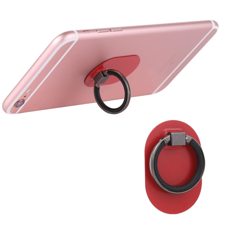 Red Universal Phone Adhesive Metal Plate 360 Degree Rotation Stand Finger Grip Ring Holder