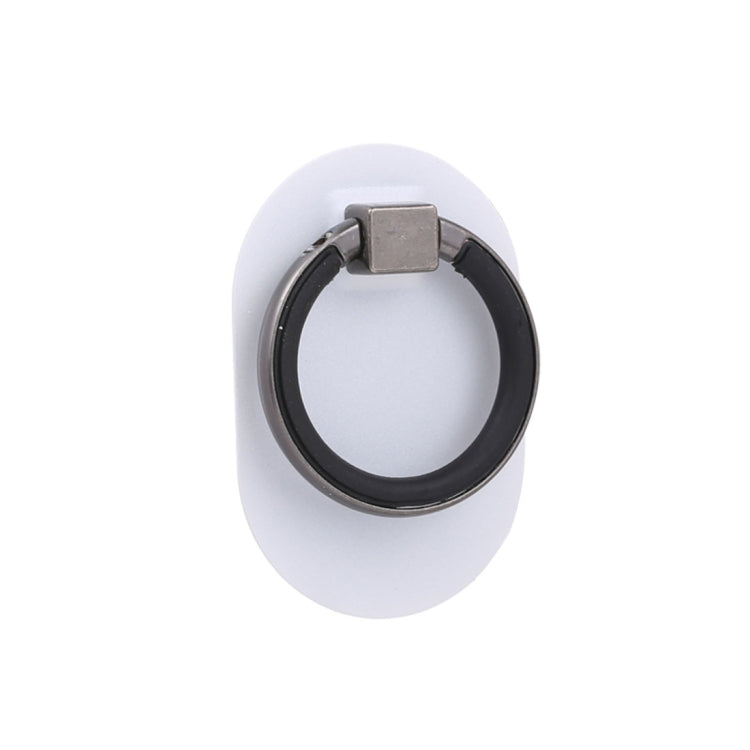 360 Degree Rotation Phone Adhesive Metal Plate Stand with Finger Grip Ring Holder(White)