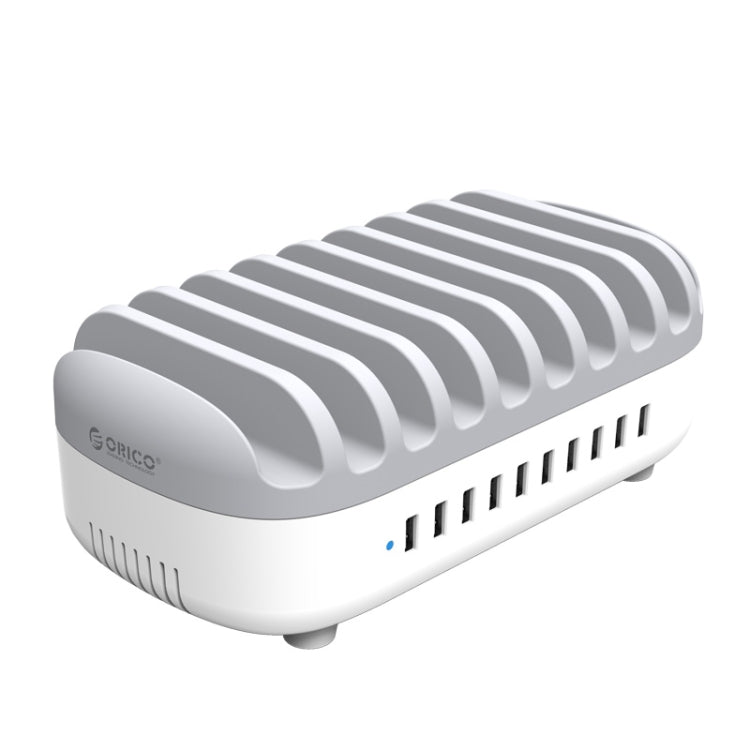 120W 10-Port USB Smart Charging Station with Phone & Tablet Stand