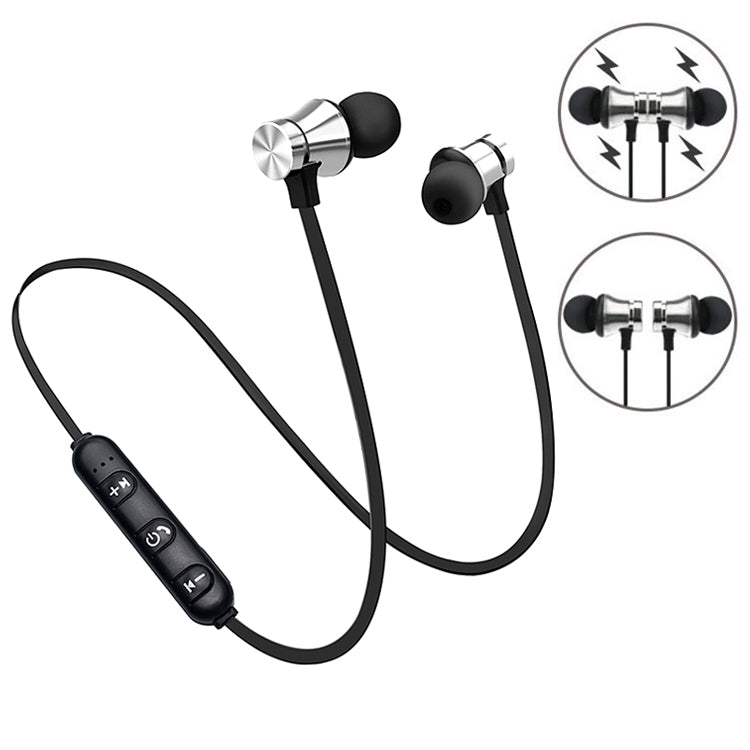 Silver XT11 Magnetic In-Ear Wireless Bluetooth V4.2 Earphones