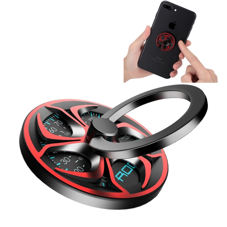 Red 360 Degree Rotation Finger Spinner Ring Holder with Multi-functional Stand