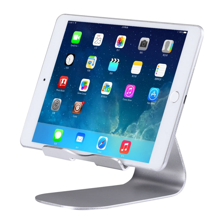 Elegant Adjustable Aluminum Alloy Desktop Holder Stand in Silver