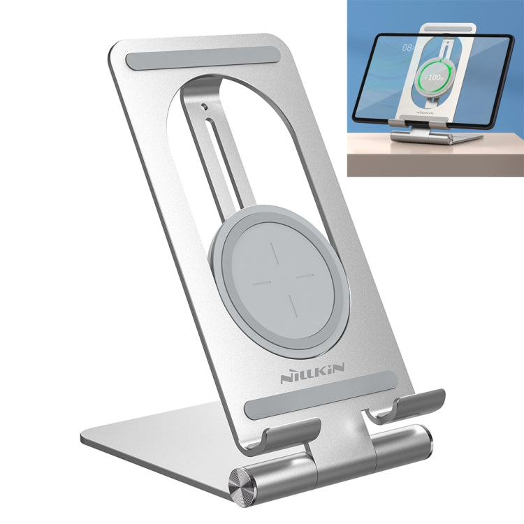 NILLKIN PowerHold Tablet Wireless Charger Stand (Silver)