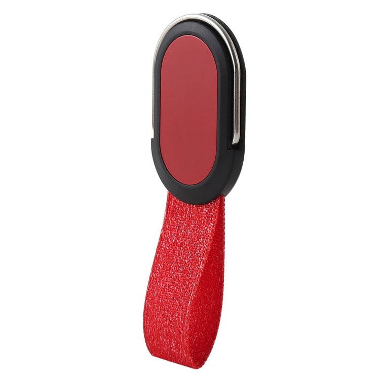 Universal Finger Strap Grip Self Holder Mobile Phone Stand with Desktop Stand (Red)